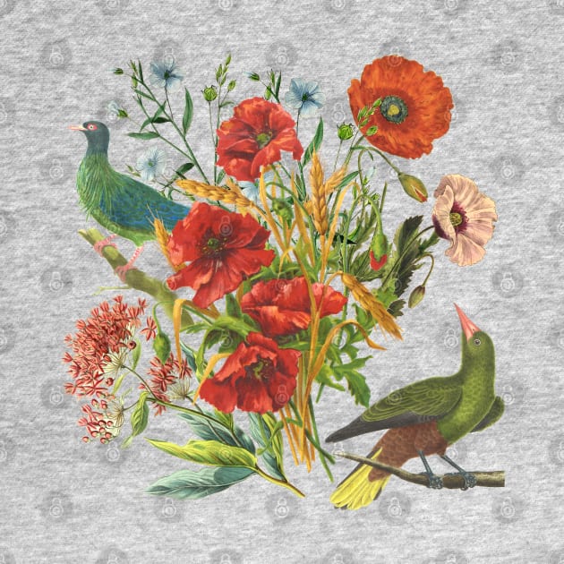 BIRDS & POPPIES by Biophilia